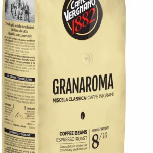 CAFFE VERGNANO 1882 GRANAROMA 1 KG. КАФЕ НА ЗЪРНА ОТ КАФЕ ВЕРНЯНО ХАСКОВО mrcoffee.bg