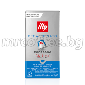 ILLY DECAFFEINATO NESPRESSO 10 КАПСУЛИ mrcoffee.bg