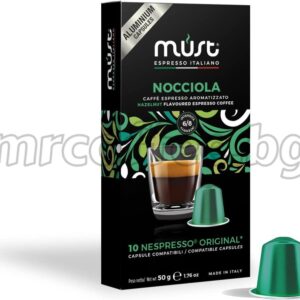 MUST NOCCIOLA КАПСУЛИ СЪВМЕСТИМИ С NESPRESSO 100 БРОЯ