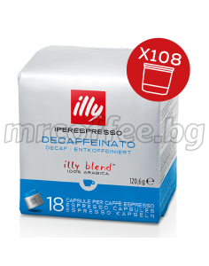 ILLY IPERESPRESSO DECAFFEINATO, ILLY IPERESPRESSO БЕЗ КОФЕИН 6 ПАКЕТА ПО 18 КАПСУЛИ 2 HASKOVO mrcoffee.bg.jpg