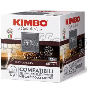 KIMBO INTENSO DOLCE GUSTO СЪВМЕСТИМИ 16 КАФЕ КАПСУЛИ ОТ КАФЕ КИМБО ХАСКОВО mrcoffee.bg