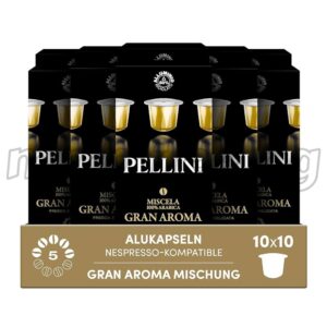 Pellini Gran Aroma Nespresso съвместими – продуктова снимка Хасково mrcoffee.bg