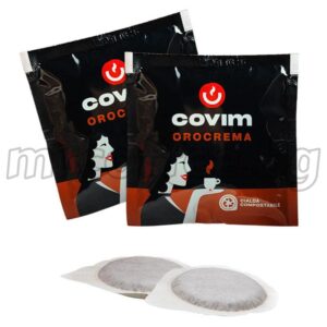 кафе на хартиени дози COVIM Orocrema – кремообразно еспресо, 25% Арабика 75% Робуста, произведено в Италия - mrcoffee.bg