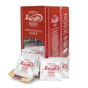 Lucaffe безкофеинови кафе дози 150 бр E.S.E. – 100% арабика, 0,01% кофеин, меко и плътно еспресо. От mrcoffee.bg