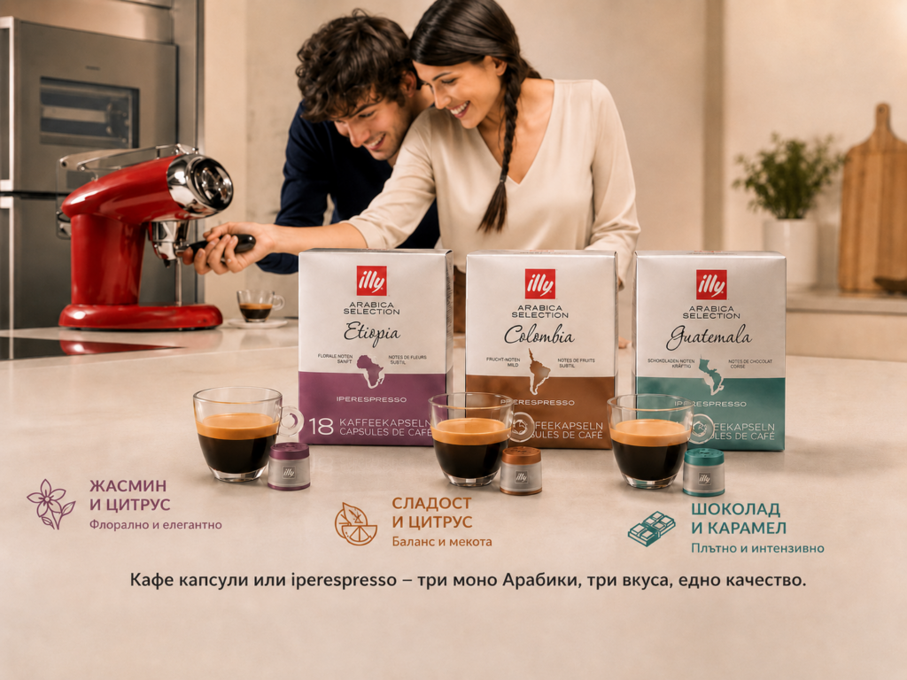 Кафе капсули illy iperespresso Etiopia, Colombia или Guatemala – коя моно Арабика да изберем?