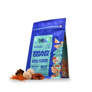 Адаптогенно кафе BOOM! Brain Coffee 110 г с лъвска грива, рейши, чага, кордицепс, гинко и розмарин. Купи от mrcoffee.bg