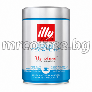 Метална кутия illy Decaf 250 г мляно кафе без кофеин