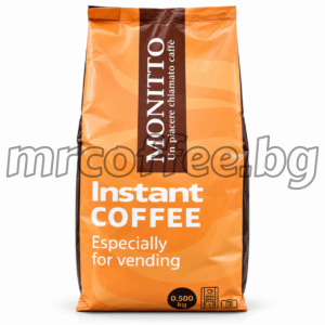 Опаковка Monitto Instant Coffee 500 г – гранулирано разтворимо кафе за вендинг автомати
